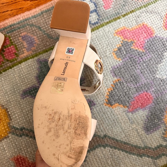 Larroudé Milan Sandal In Ivory Leather - Picture 3 of 4